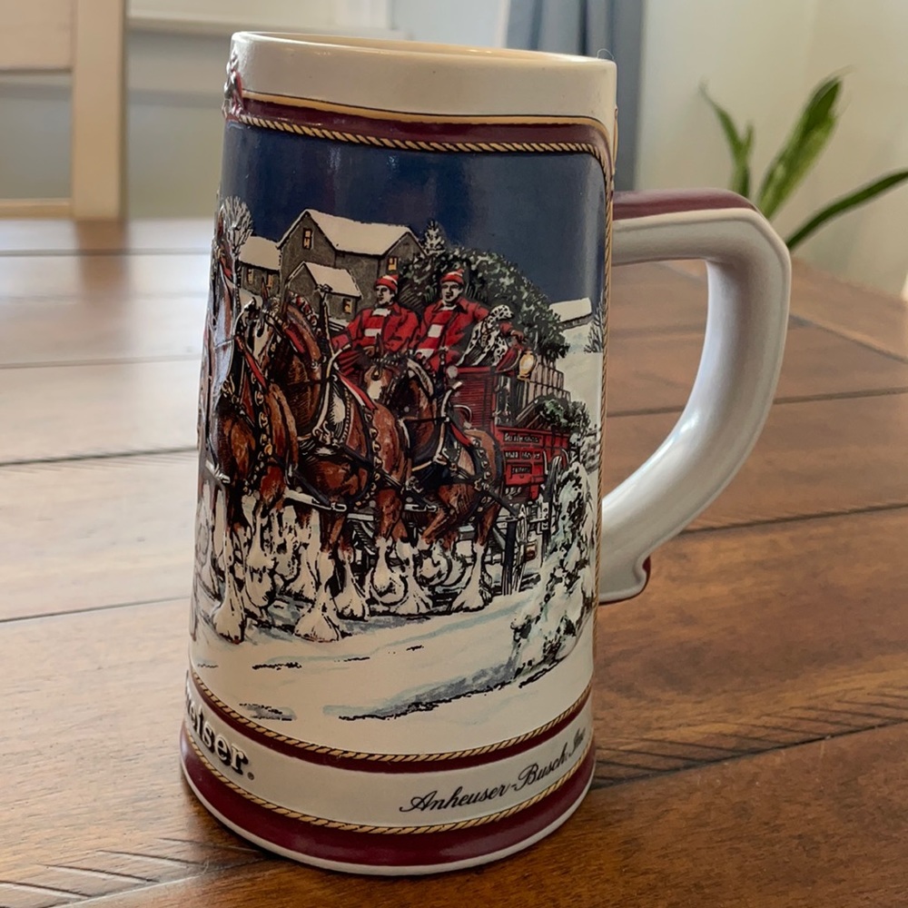 1989 Budweiser Holiday Stein